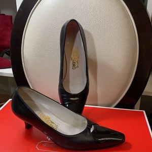 Ferragamo shoes used black.